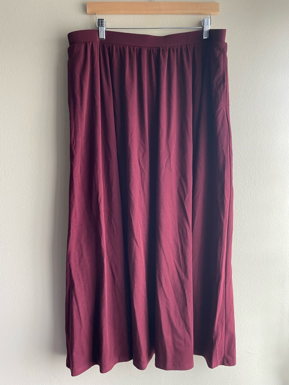 New OGL Women Burgundy Maxi Long Skirt Size XL